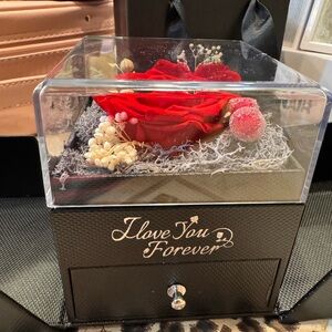 Love You Forever Red Rose Keepsake Box
